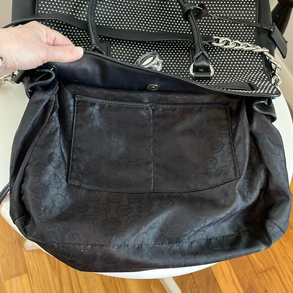 Michael Kors RARE Hamilton Studded Large Black Tote + MK Dust bag MSRP $558 EUC - Picture 12 of 16